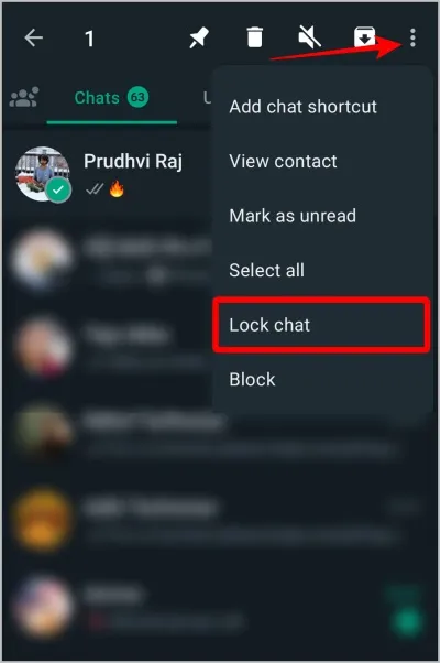 Lås chats på WhatsApp Android