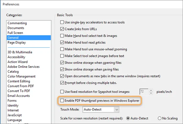 Tarkastele PDF-pikkukuvia Windowsissa Adobe Acrobatin avulla