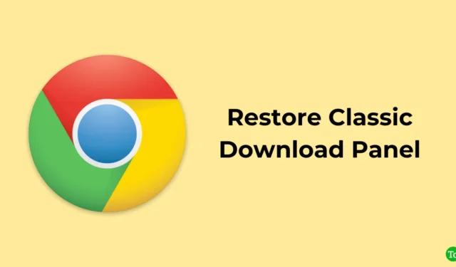 Como restaurar o painel de download clássico na parte inferior do Google Chrome