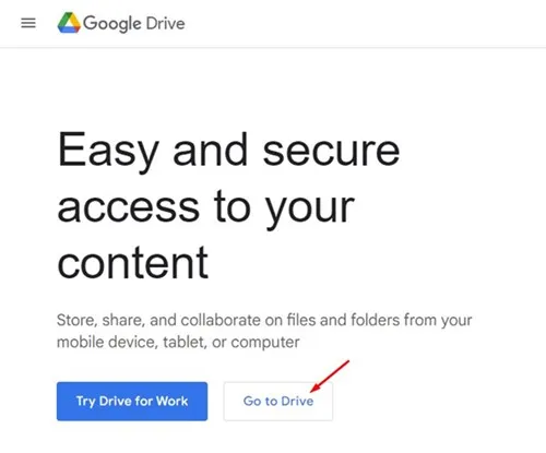 Google Drive -sivusto