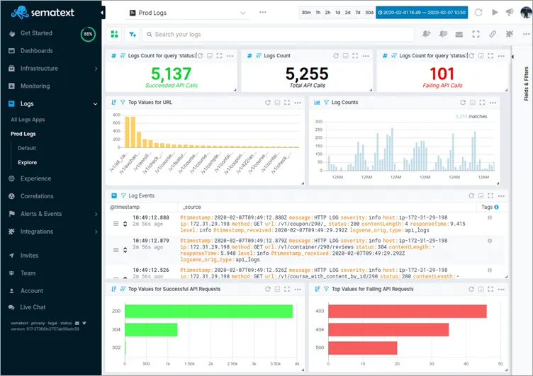 Sematekst logs