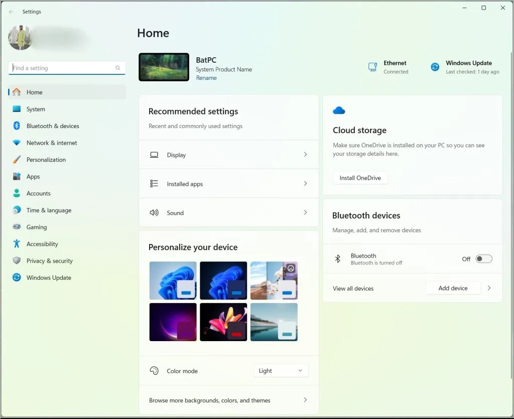 Ouvrez l'application Paramètres sur Windows 11