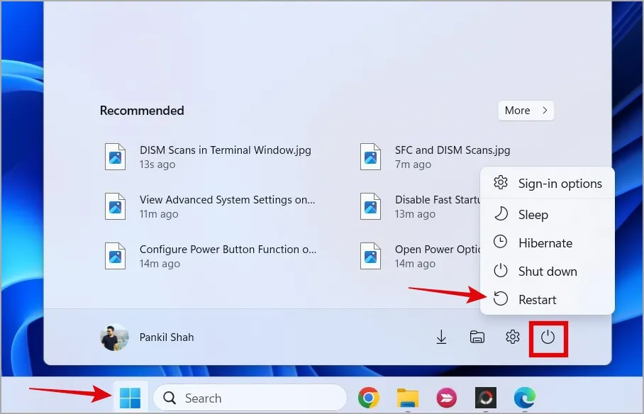 Shift Restartujte počítač se systémem Windows