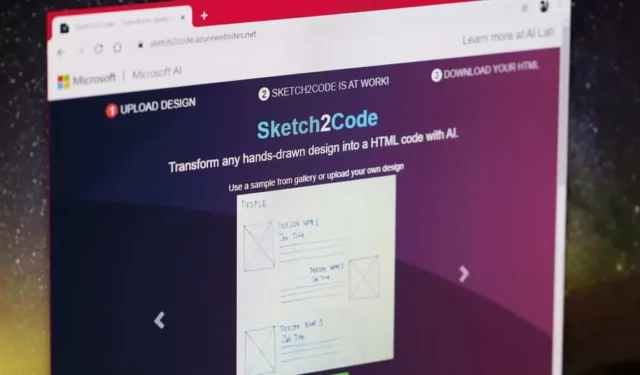 Sådan konverteres håndtegnede webstedslayouts til HTML-kode ved hjælp af Sketch2Code af Microsoft