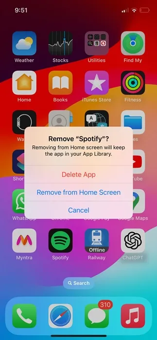 Reinstallare l'app Spotify