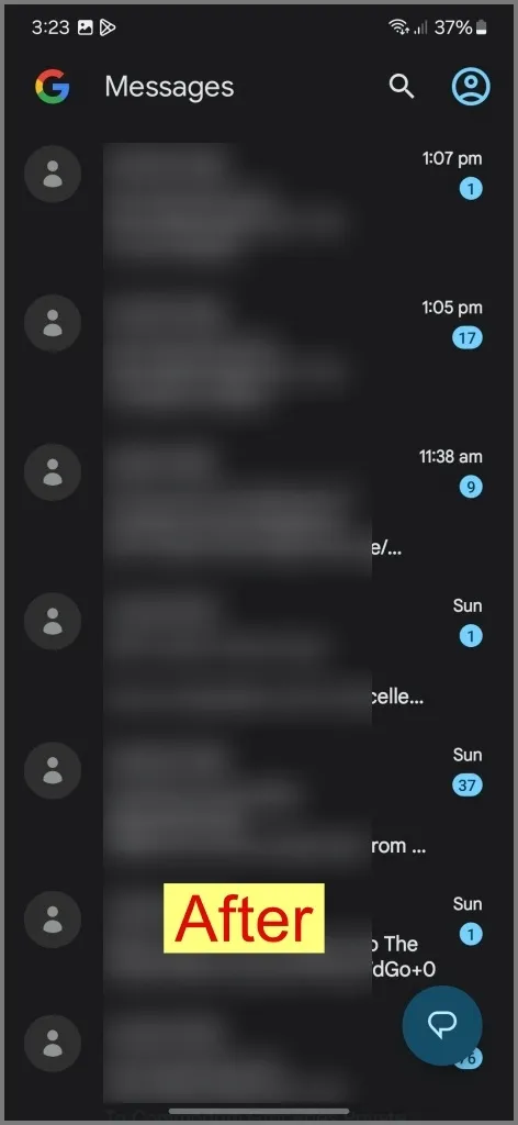 Textová zpráva byla obnovena na telefonu Android (po)