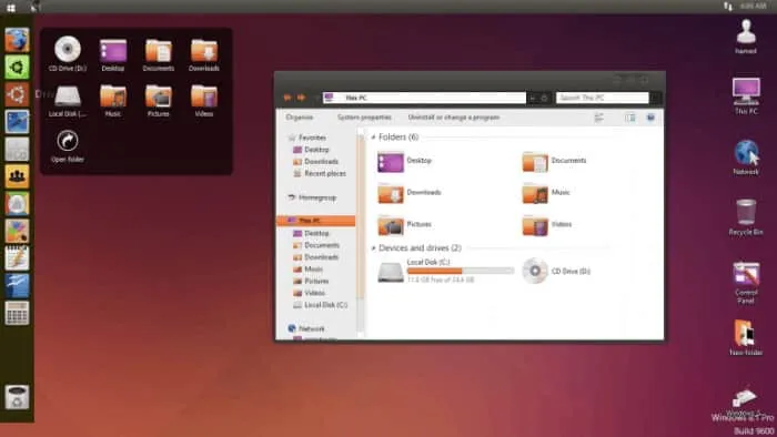 Ubuntu-tema for Windows 10