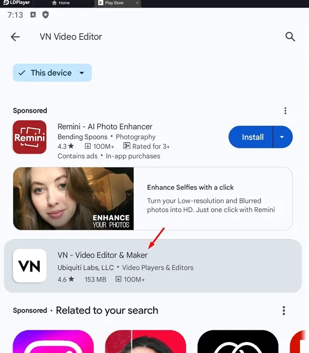 Editor de vídeo VN