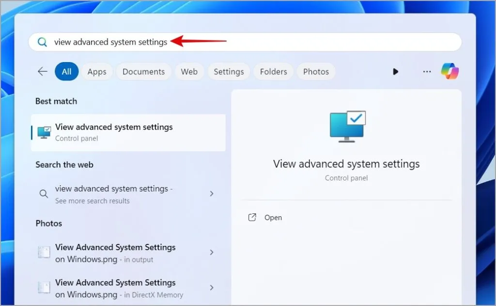 Visualizza le impostazioni di sistema avanzate su Windows