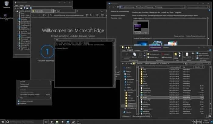 Windows 10 mørkt tema