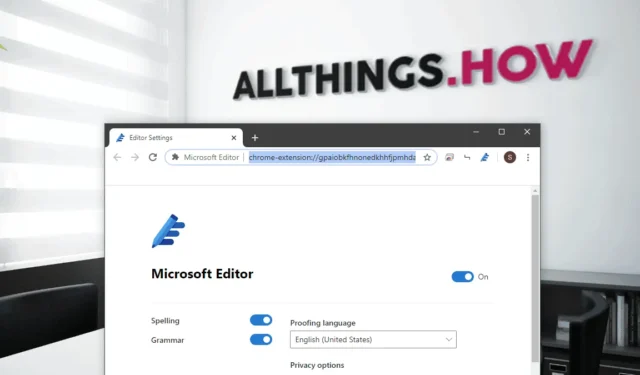 Sådan downloader du Microsoft Editor-udvidelse til Chrome og Edge