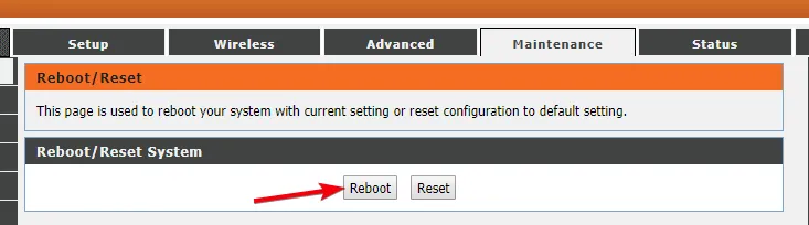 corretto il server DNS che non risponde 04: riavviare il router