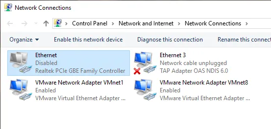 fikse dns-serveren svarer ikke 09 - adapter deaktivert