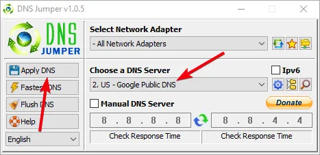 fix dns-server, der ikke reagerer 12 - skift dns-adresse