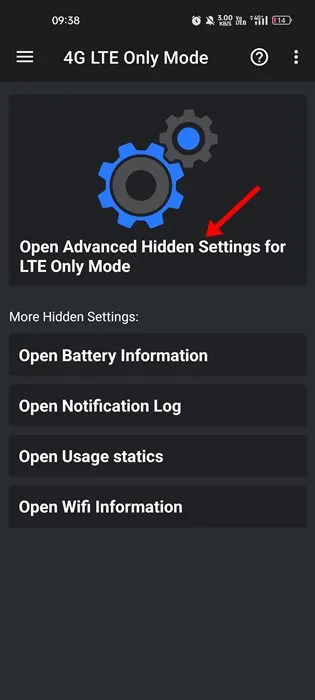 Avaa Advanced Hidden Settings for Only LTE Mode