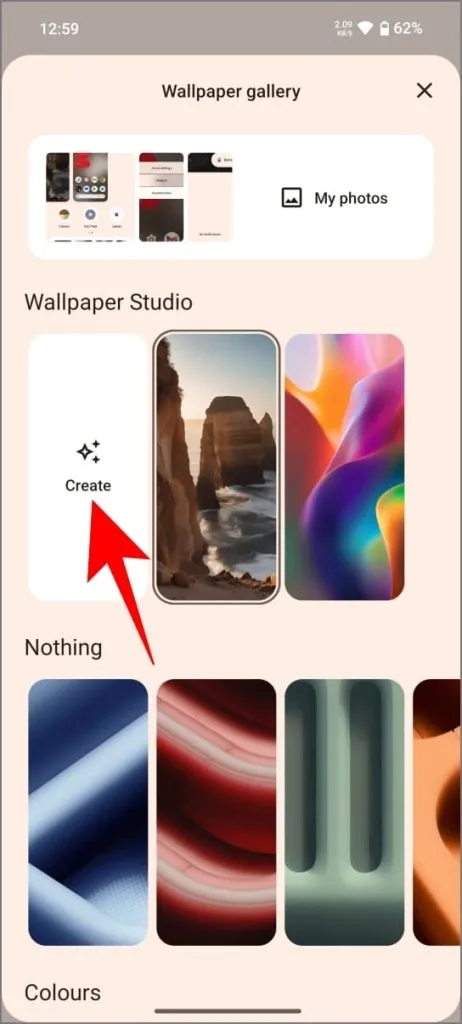 Fondos de pantalla AI en Nothing OS 2.5 en Nothing phone 2a