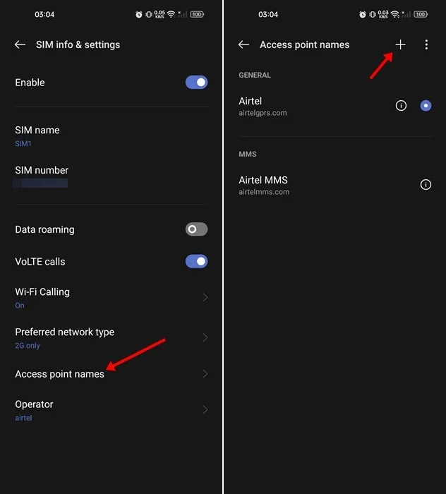 Cambiar la configuración de APN en Android