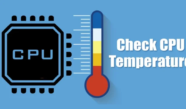 Cómo verificar la temperatura de la CPU en Windows 11 (5 métodos)