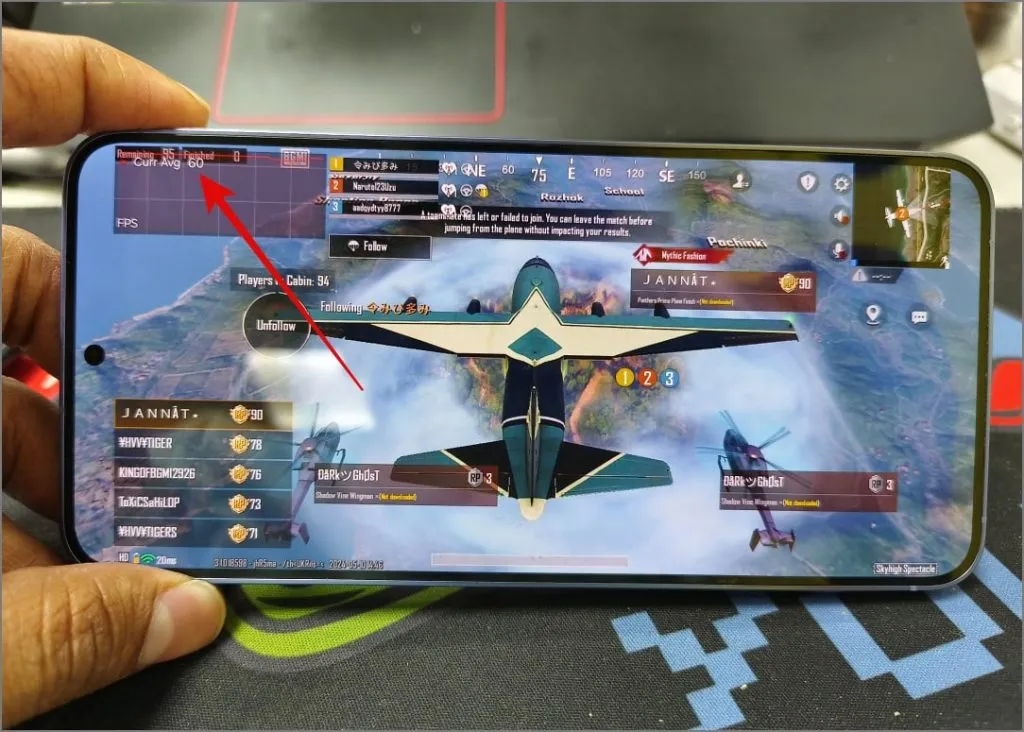 Pārbaudiet FPS Samsung Galaxy