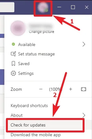 Controleer op Microsoft Teams-updates