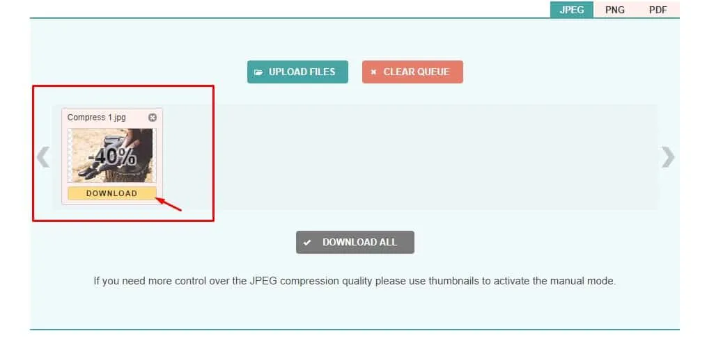 klik op de knop 'Download' om het afbeeldingsbestand te downloaden