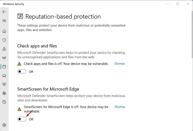 Microsoft Edge 向け SmartScreen