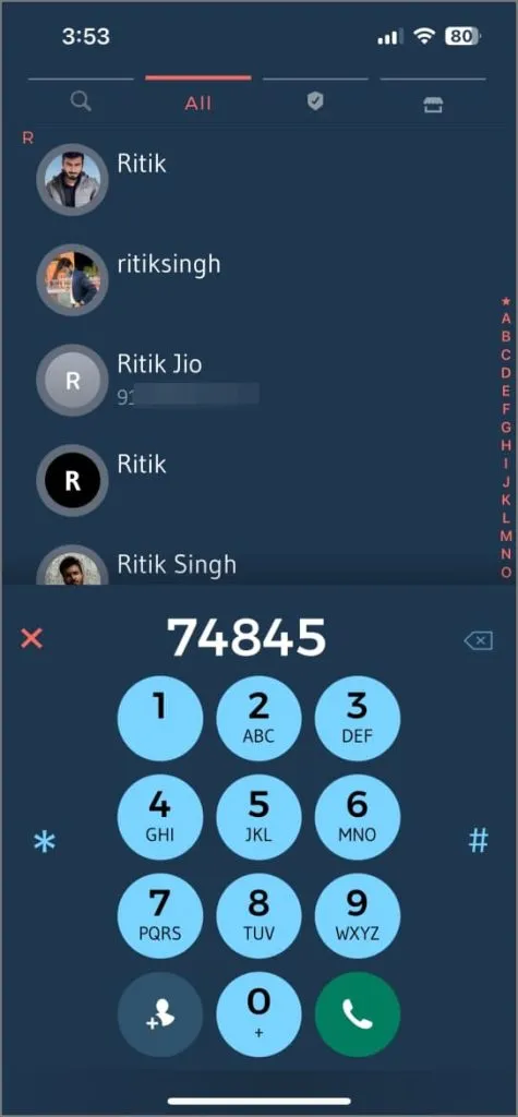 Drupe dialer на iPhone