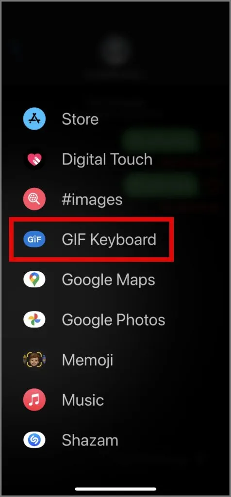 Encontré el teclado GIF en iPhone