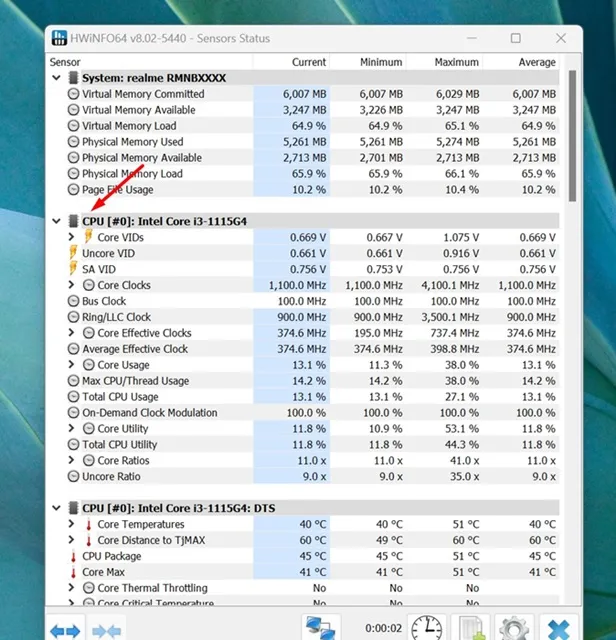 Sekce CPU