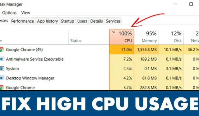 Jak opravit vysoké využití procesoru v systému Windows 11 (11 nejlepších způsobů)