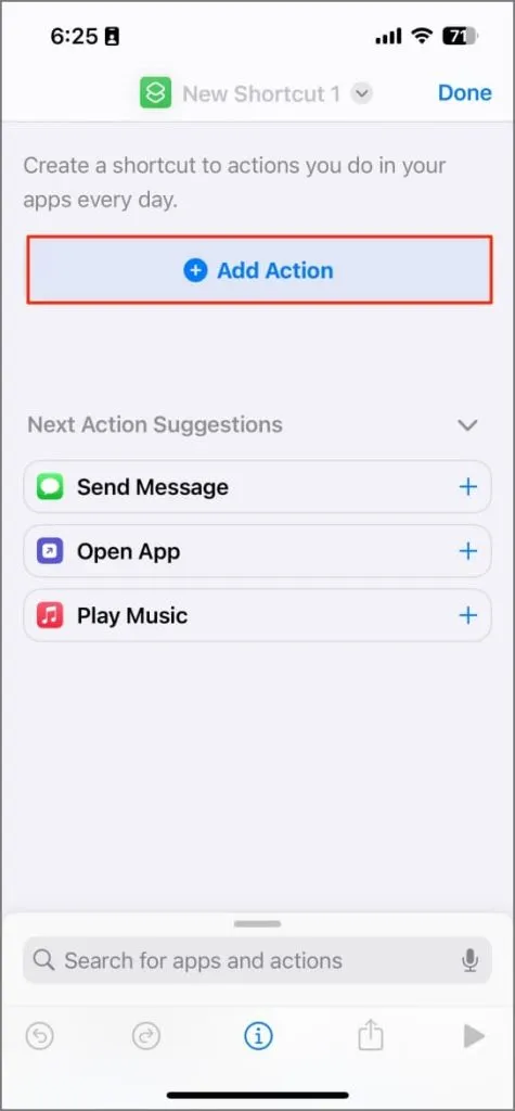 Benutzerdefinierte App-Symbolverknüpfung in der Shortcuts-App unter iOS 17