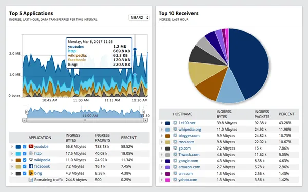 NetFlow トラフィック アナライザー