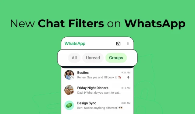 Como usar os novos filtros de bate-papo no WhatsApp