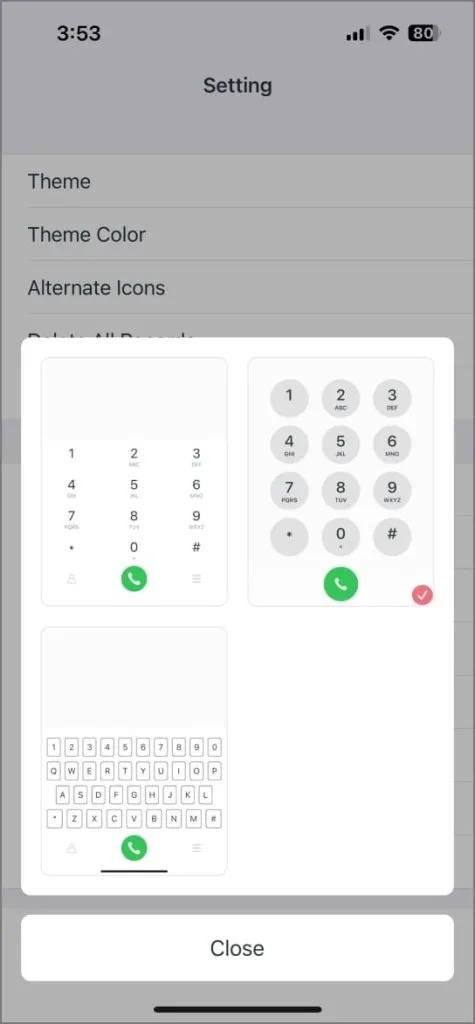 One Dialer с поиском T9 на iPhone