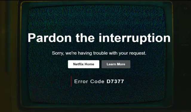 Wie behebt man den „Pardon the Interruption“-Fehler bei Netflix? (Alle Möglichkeiten)