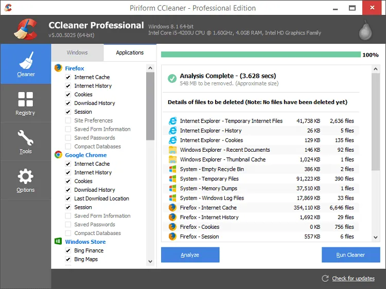 Пириформ CCleaner