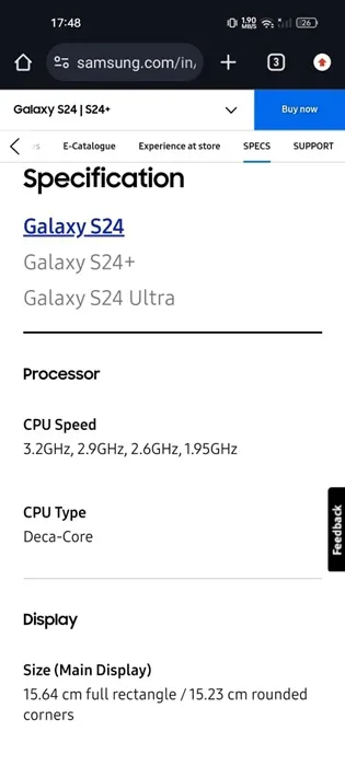 Zoek de processor en snelheid op de website van de fabrikant