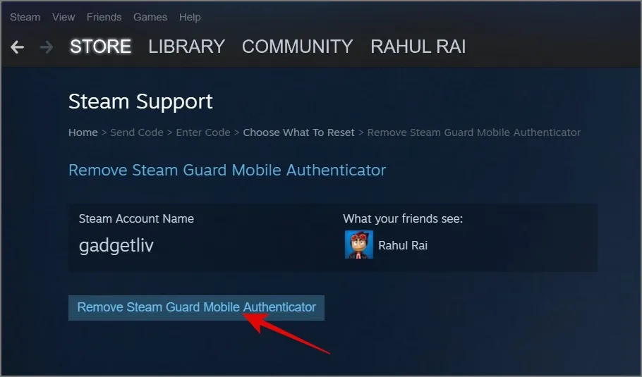 Eliminar Steam Guard Mobile Authenticator sin el código de recuperación