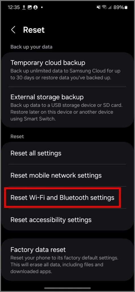 Reset Wi-Fi- en Bluetooth-instellingen op Android