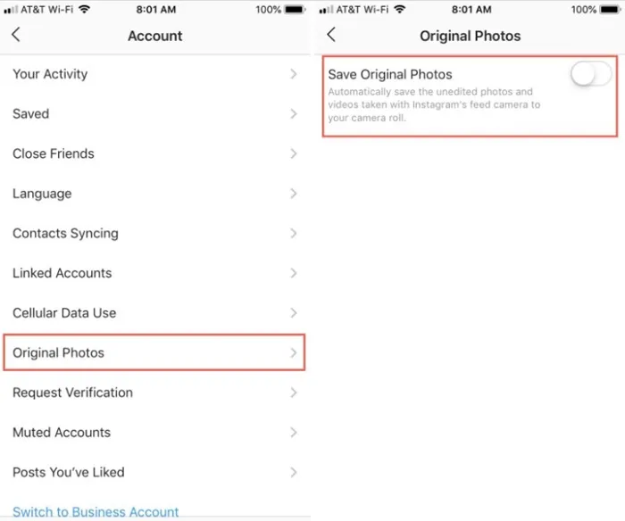 Zastavte Instagram v ukládání příspěvků do fotoaparátu iPhone