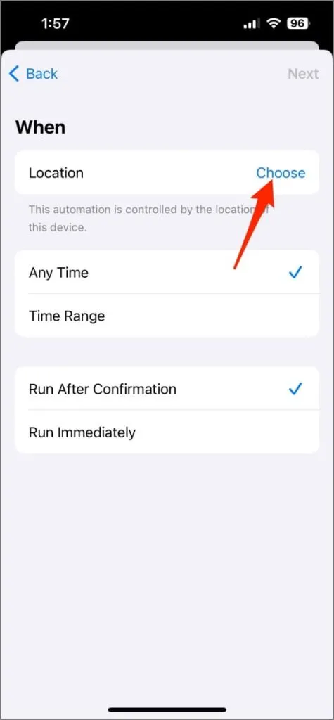 Standortbasierte Automatisierung in der Shortcuts-App auf dem iPhone