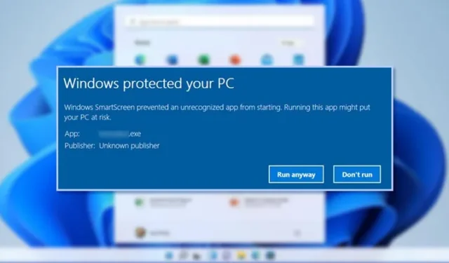 Windows 11에서 Windows Defender SmartScreen을 비활성화하는 방법