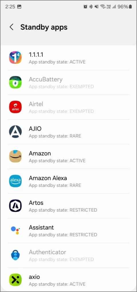 Fonctionnalité des applications en veille dans les options de développement sur Android