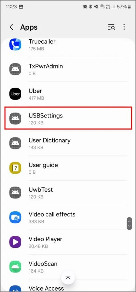 USB-Cache in OneUI 6.1 auf einem Samsung Galaxy-Telefon leeren