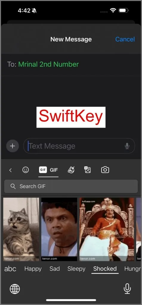 GIF's gebruiken op SwiftKey