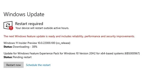 actualización de windows 11