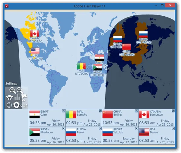 Wereldklok draagbaar