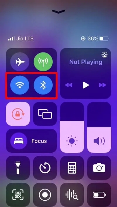 habilitar WiFi e Bluetooth no iPhone