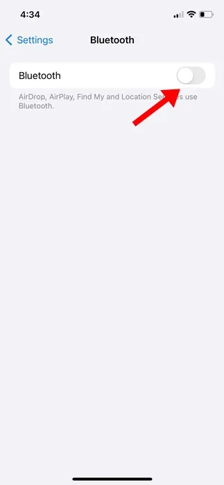 Atspējojiet Bluetooth savā iPhone