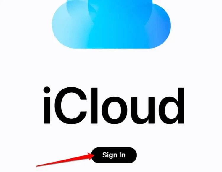 connectez-vous à iCloud